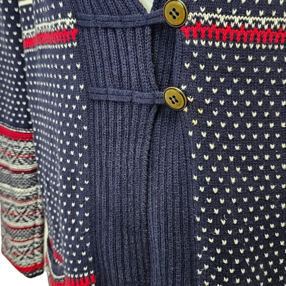 Hanna Andersson Womens  Winter Snowflake Knit Cardigan Size Small - Picture 5 of 9